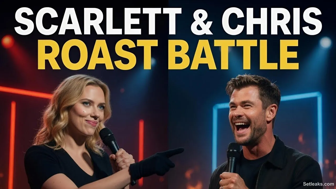 Scarlett Johansson and Chris Hemsworth Roast Each Other #Scarlettjohansson #chrishemsworth