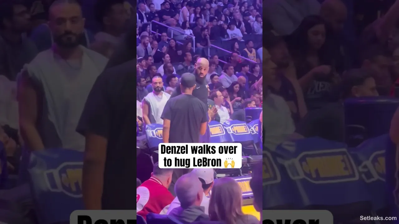 Denzel Washington shows love to LeBron 🤝 (via asaadkamal/X)