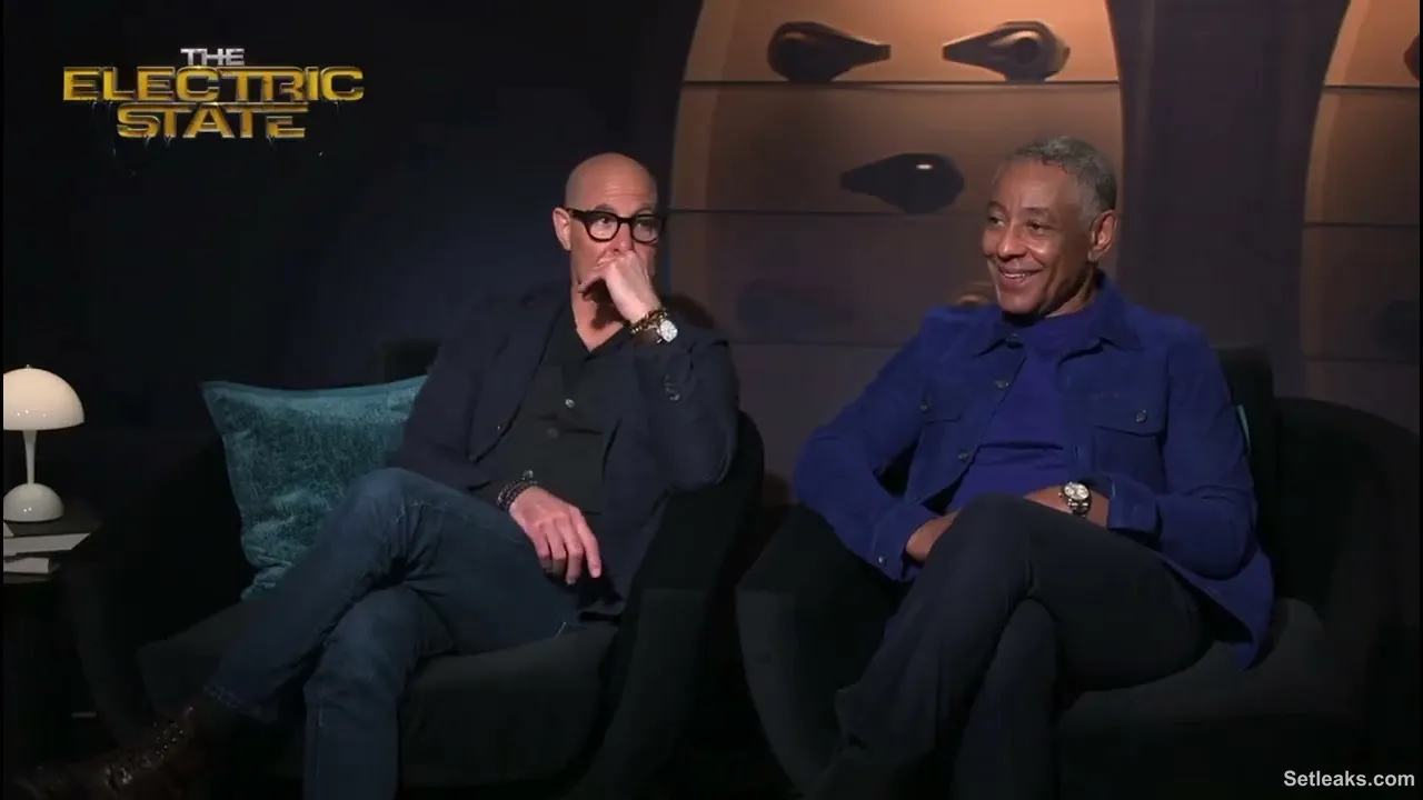 Stanley Tucci and Giancarlo Esposito speak to Katherine about their roles in The Electric State