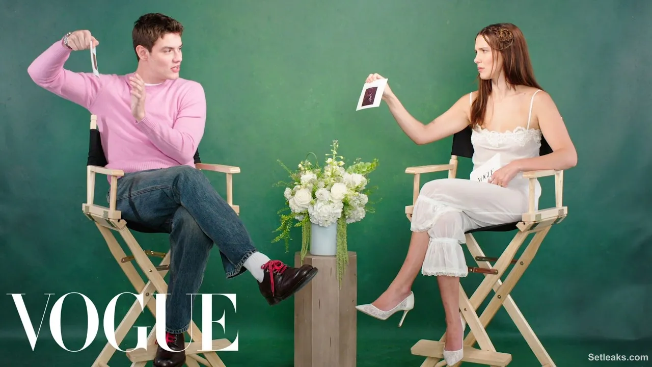 Millie Bobby Brown & Louis Partridge Ask Rapid-Fire Questions | Off the Cuff | Vogue