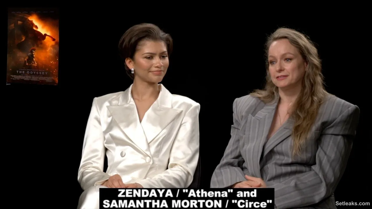 "The Odyssey" Interview with Zendaya "Athena" & Samantha Morton "Circe"