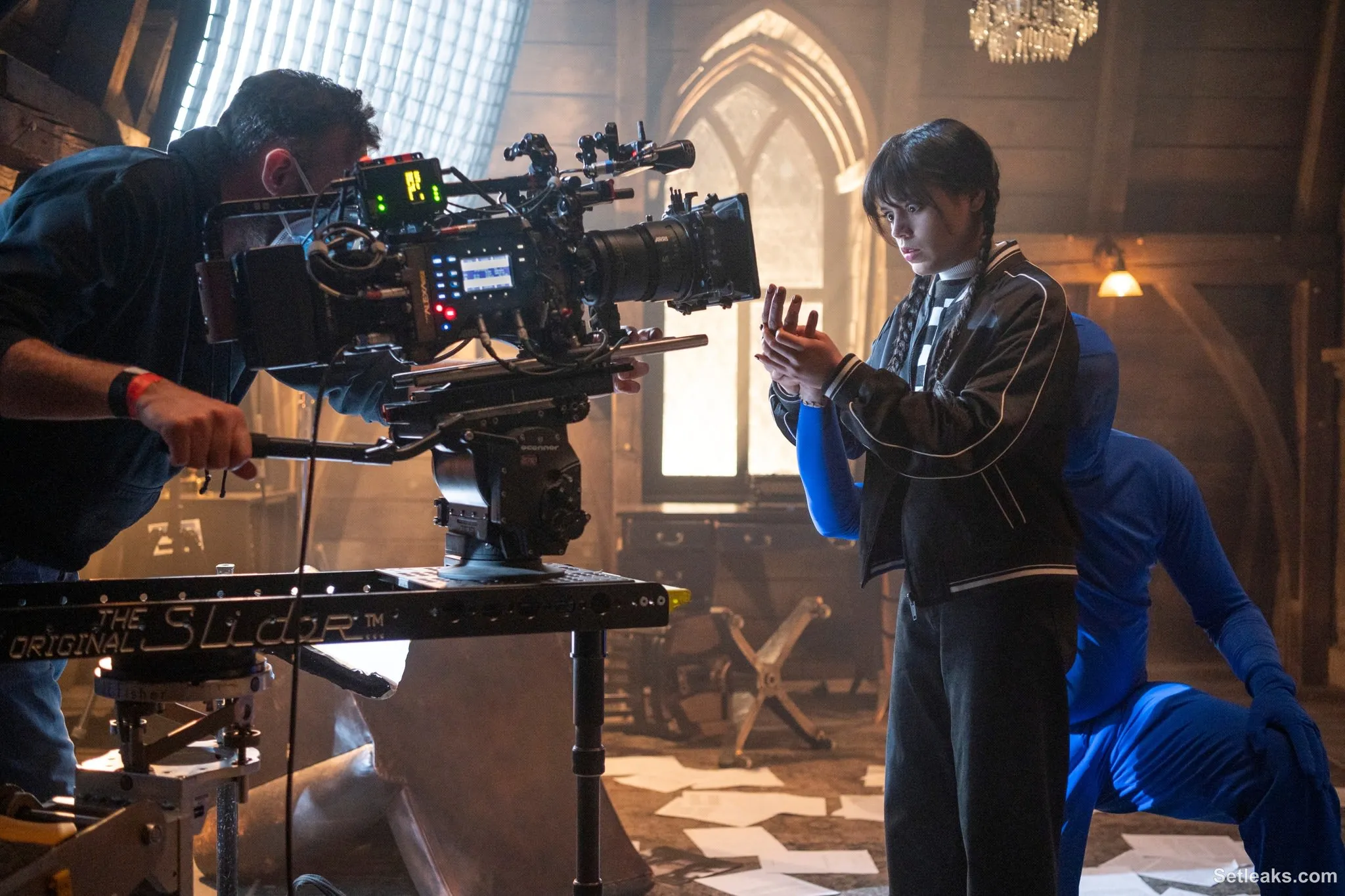 Behind the scenes on the new Tim Burton series “Wednesday." : r/Moviesinthemaking