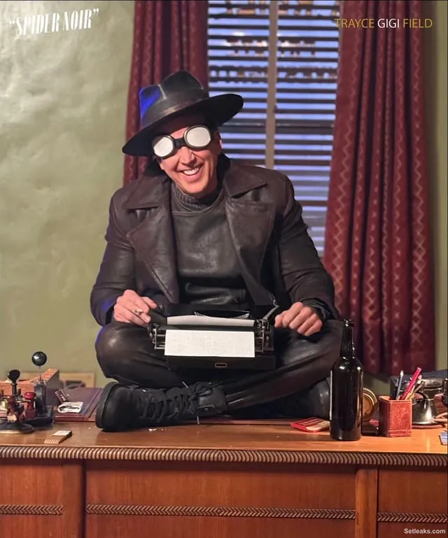 New look at Nicolas Cage as Ben Reilly behind the scenes of 'SPIDER-NOIR.' : r/Spiderman
