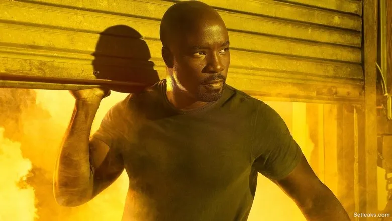 On set — Marvel's Luke Cage
