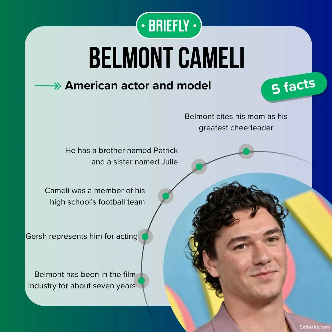 Meet Belmont Cameli: Actor, model, star of Saved by the Bell reboot ...