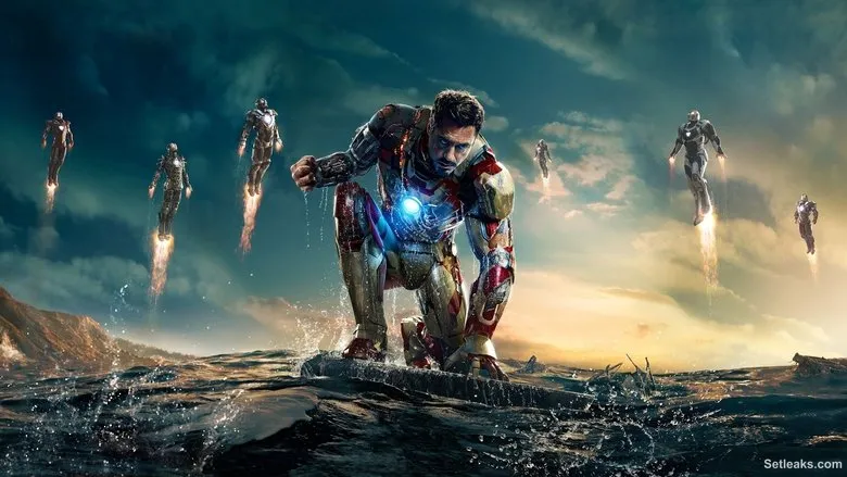 On set — Iron Man 3