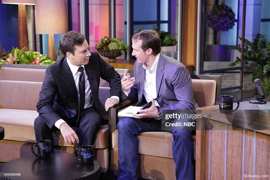 LENO -- Episode 4149 -- Pictured: Talk Show host Jimmy Fallon talks... News Photo - Getty Images